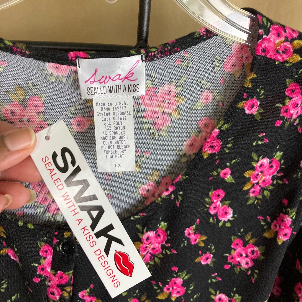 2 For 1! Swak Cropped Cardigan Sweaters Size 1x Nwt — image 7 of 8